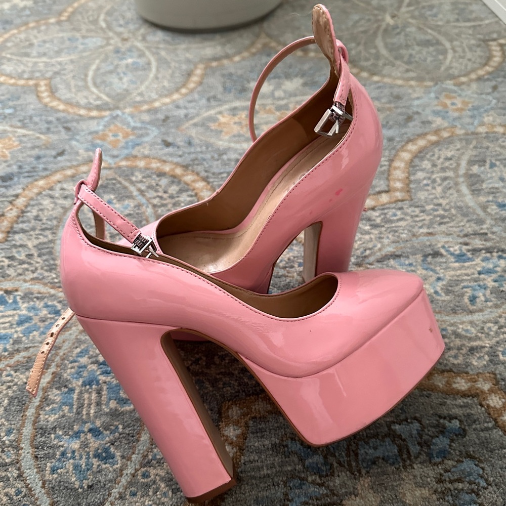 Schutz platform pink heels (cat not included)